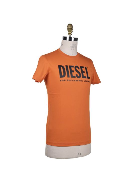 Diesel DIESEL Orange Cotton T-shirt T-DIEGO-LOGO Orange 001