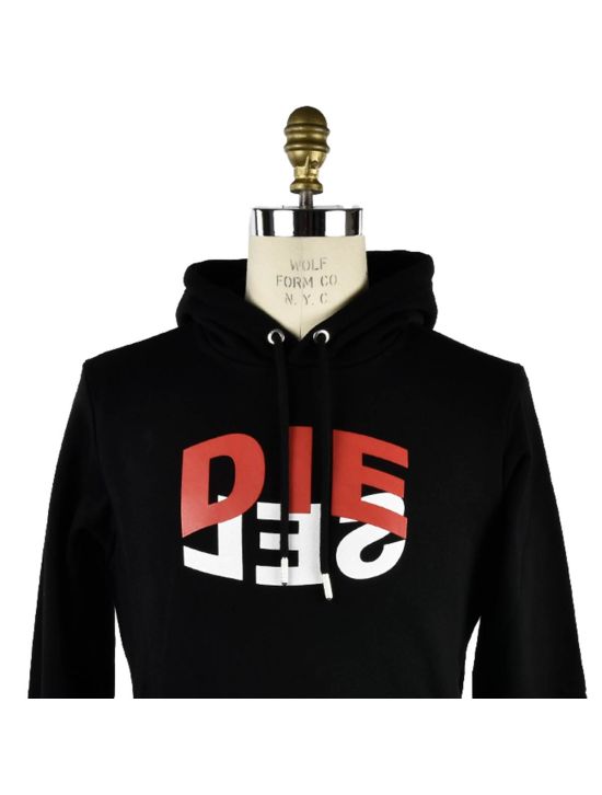 Diesel DIESEL Black Cotton Sweater S-GIRK Black 001