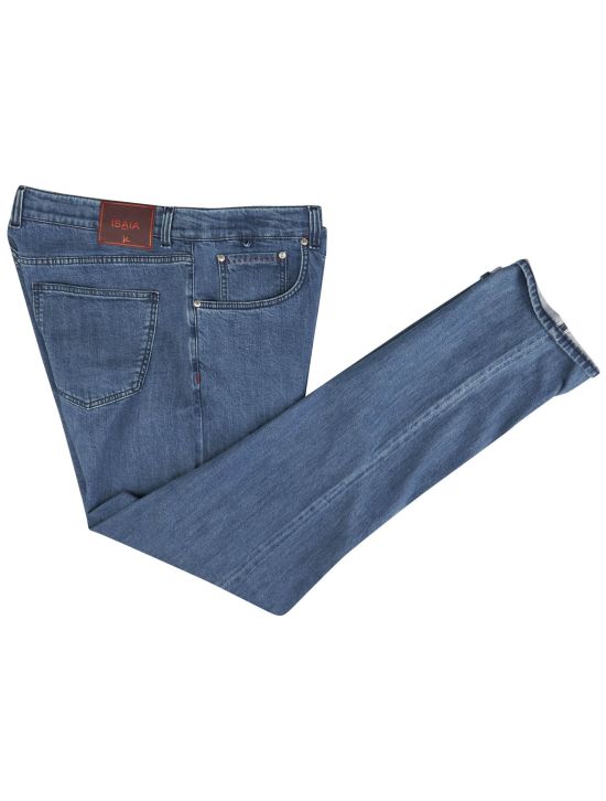 Isaia Isaia Blue Cotton Ea Jeans Blue 000