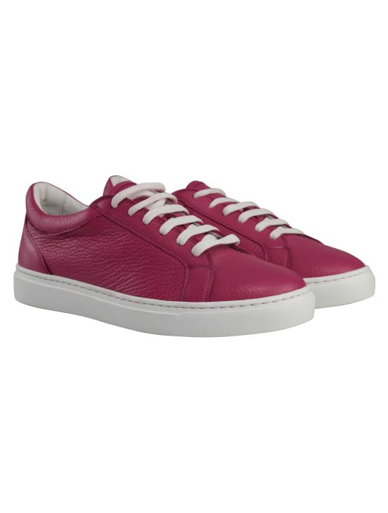 Kiton Kiton Fuchsia Leather Sneakers Fuchsia 000