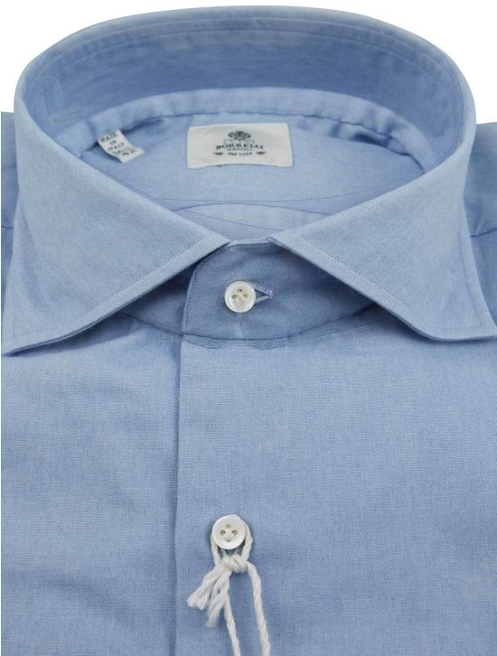 Luigi Borrelli Luigi Borrelli Light Blue Cotton Shirt Light Blue 001