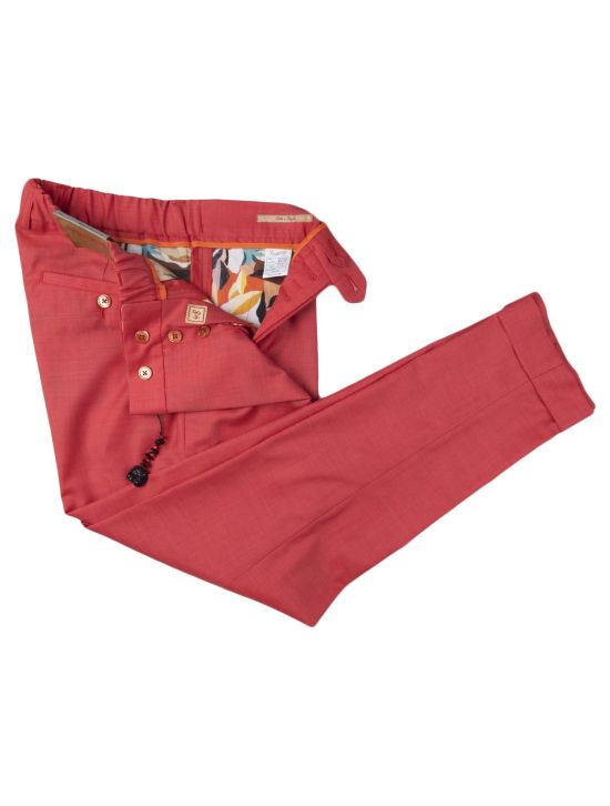 Marco Pescarolo Marco Pescarolo Red Virgin Wool Dress Pants Red 001