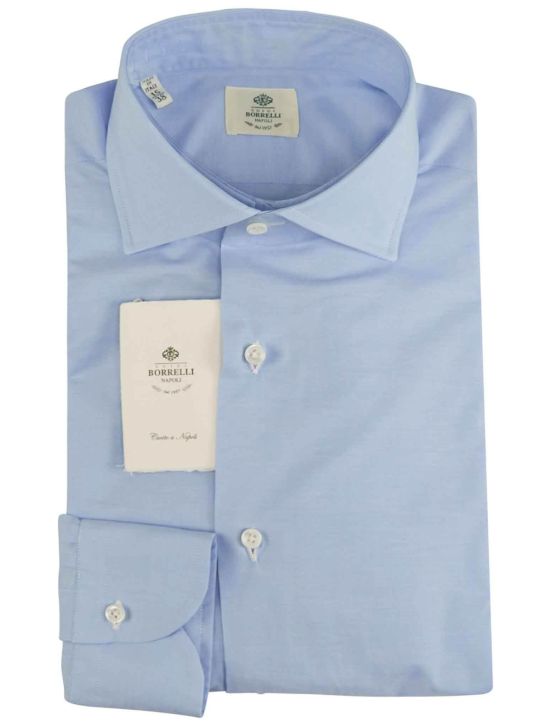 Luigi Borrelli Luigi Borrelli Light Blue Cotton Shirt Light Blue 000