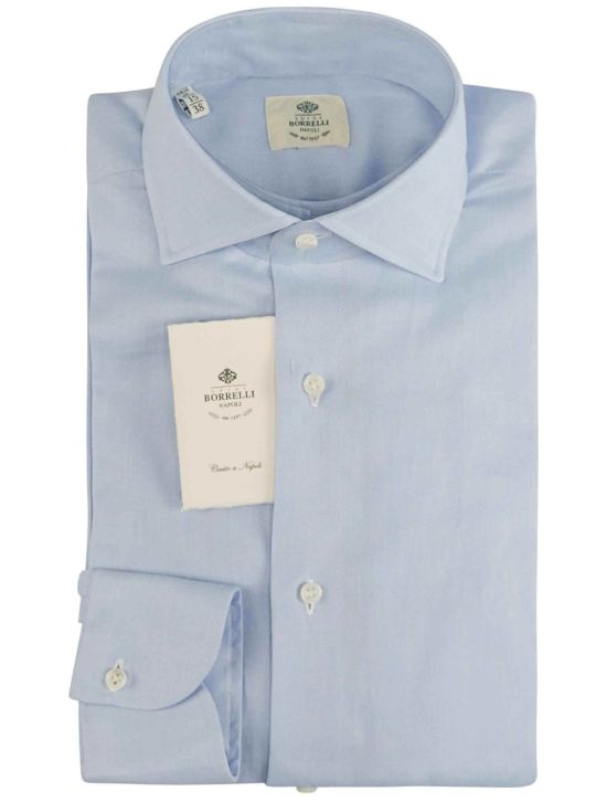 Luigi Borrelli Luigi Borrelli Blue Cotton Shirt Blue 000