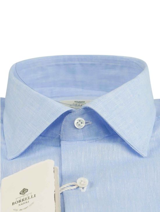 Luigi Borrelli Luigi Borrelli Light Blue Linen Shirt Light Blue 001