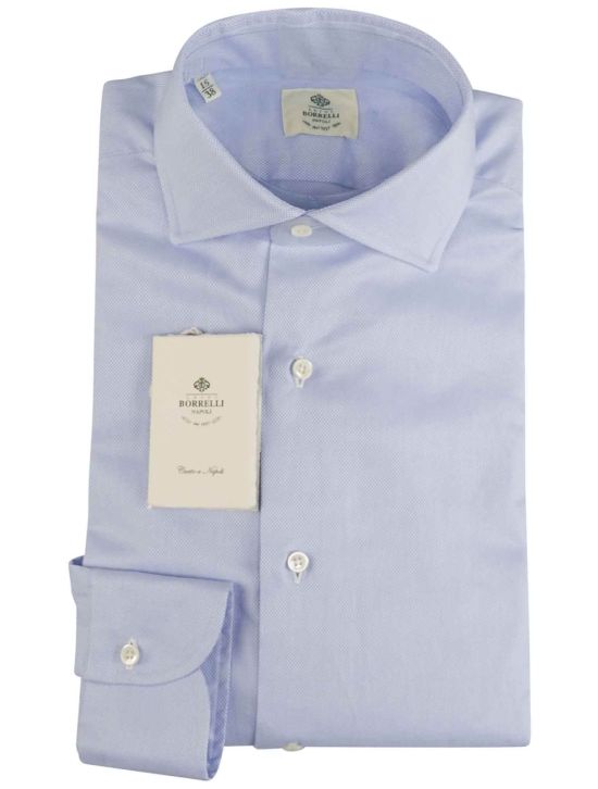 Luigi Borrelli Luigi Borrelli Blue Cotton Shirt Blue 000