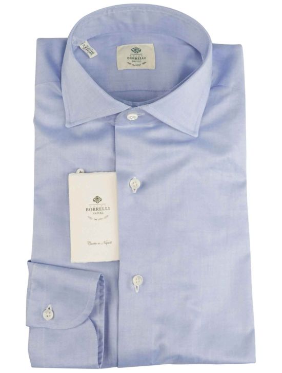 Luigi Borrelli Luigi Borrelli Light Blue Cotton Shirt Light Blue 000