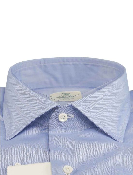 Luigi Borrelli Luigi Borrelli Light Blue Cotton Shirt Light Blue 001