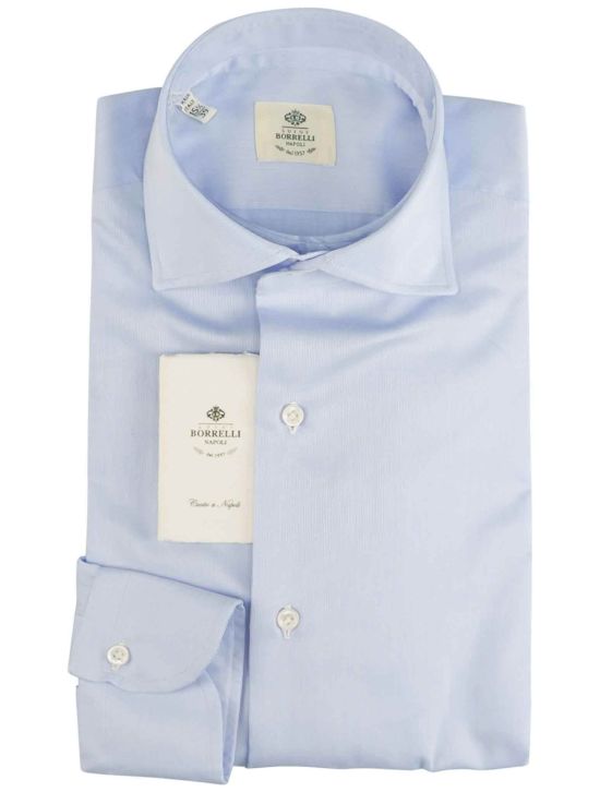 Luigi Borrelli Luigi Borrelli Light Blue Cotton Shirt Light Blue 000