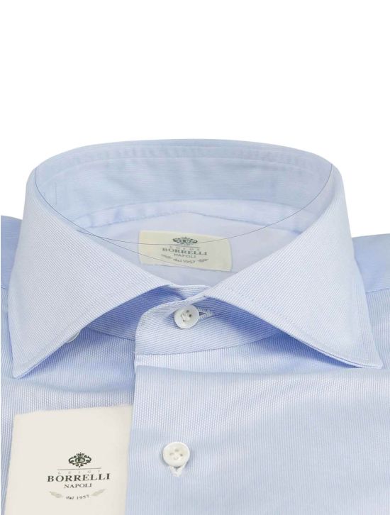 Luigi Borrelli Luigi Borrelli Light Blue Cotton Shirt Light Blue 001