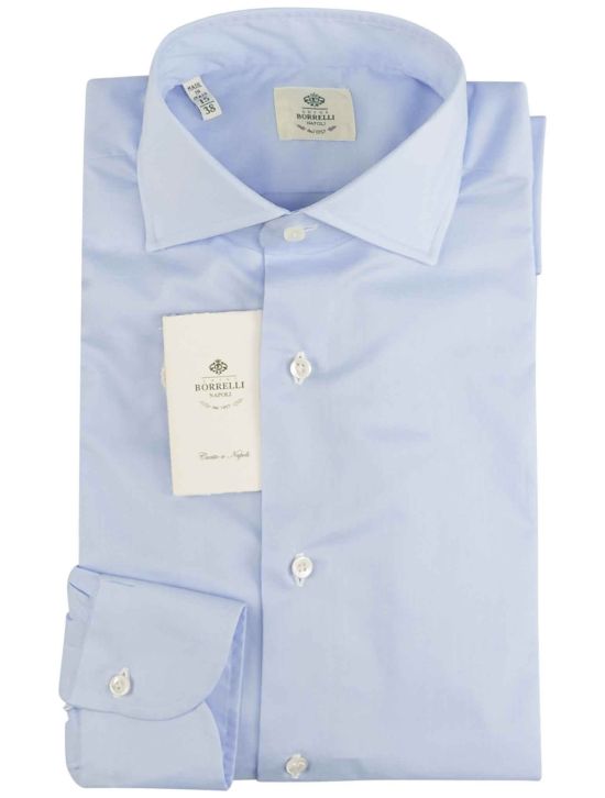 Luigi Borrelli Luigi Borrelli Light Blue Cotton Shirt Light Blue 000