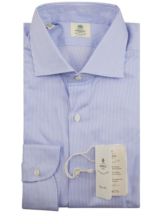 Luigi Borrelli Luigi Borrelli Blue White Cotton Shirt Blue / White 000