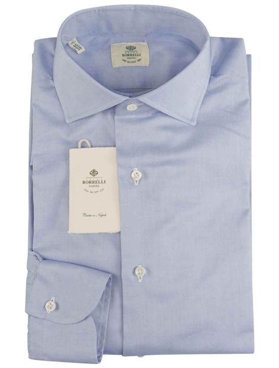 Luigi Borrelli Luigi Borrelli Blue Cotton Shirt Blue 000