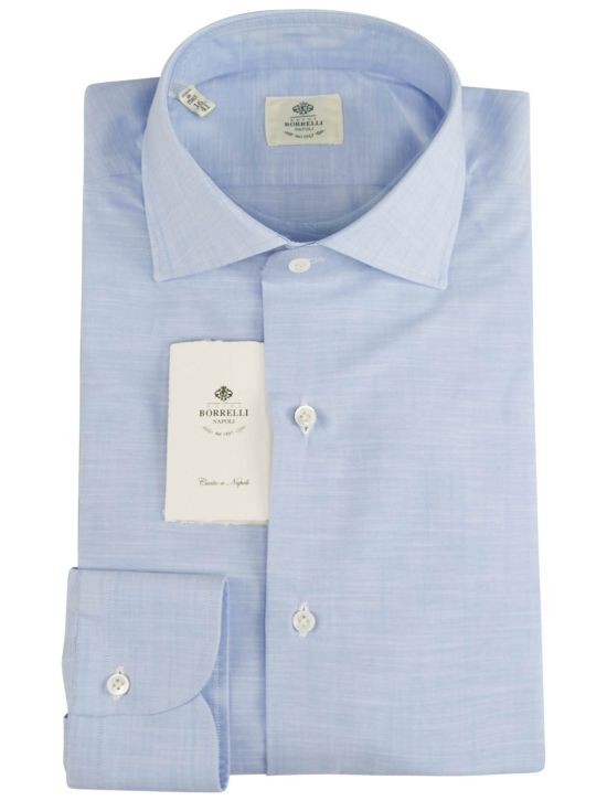 Luigi Borrelli Luigi Borrelli Light Blue Cotton Shirt Light Blue 000