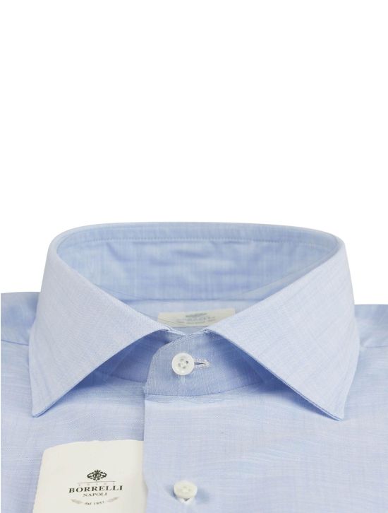 Luigi Borrelli Luigi Borrelli Light Blue Cotton Shirt Light Blue 001