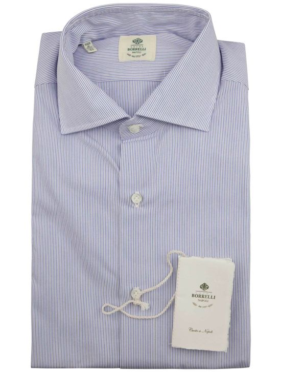 Luigi Borrelli Luigi Borrelli Blue White Cotton Shirt Blue / White 000