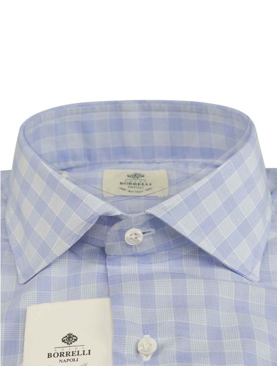 Luigi Borrelli Luigi Borrelli Blue White Cotton Shirt Blue / White 001