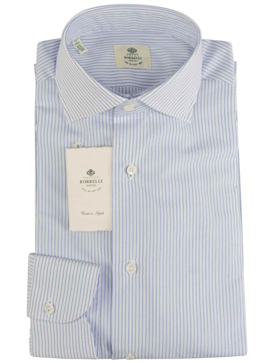 Luigi Borrelli Luigi Borrelli Blue White Cotton Shirt Blue / White 000