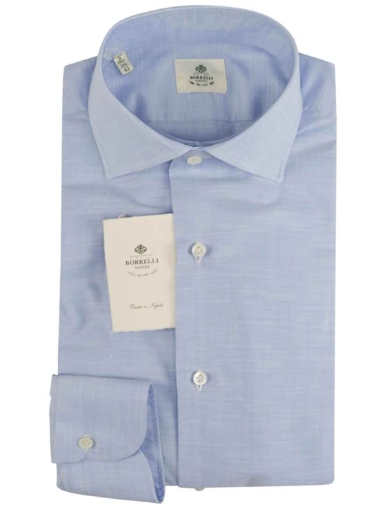 Luigi Borrelli Luigi Borrelli Blue Cotton Shirt Blue 000