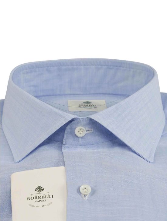 Luigi Borrelli Luigi Borrelli Blue Cotton Shirt Blue 001