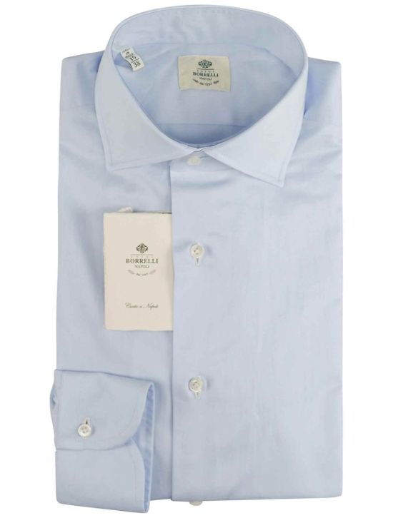 Luigi Borrelli Luigi Borrelli Light Blue Cotton Shirt Light Blue 000