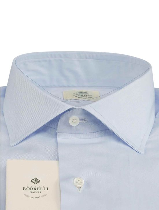 Luigi Borrelli Luigi Borrelli Light Blue Cotton Shirt Light Blue 001