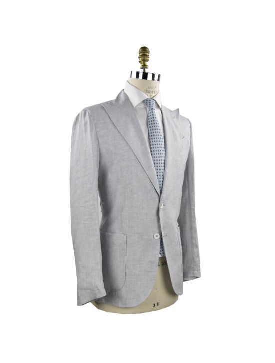 FeFè Napoli FEFÉ Gray Linen Blazer Gray 001