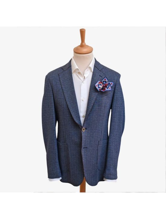 FeFè Napoli FEFÉ Blue Cotton Jersey Blazer Blue 000