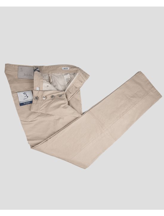 Barba Napoli Barba Napoli Beige Cotton Lycra Jeans Beige 001