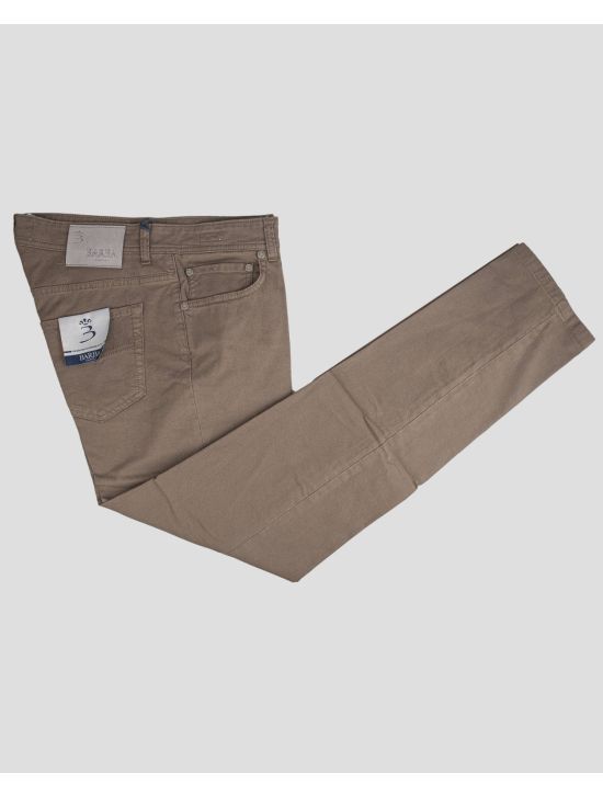 Barba Napoli Barba Napoli Brown Cotton Lycra Jeans Brown 000