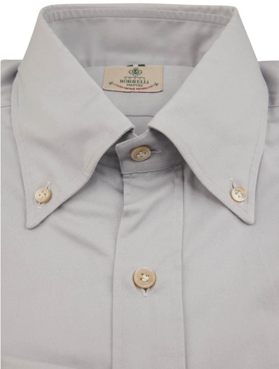 Luigi Borrelli Luigi Borrelli Gray Cotton Shirt Gray 001