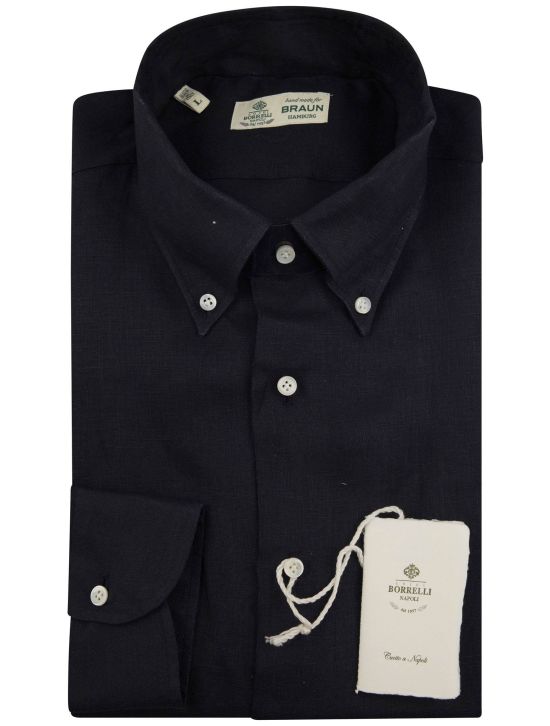 Luigi Borrelli Luigi Borrelli Dark Blue Linen Shirt Dark Blue 000