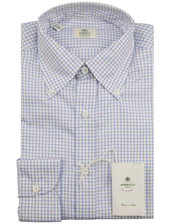 Luigi Borrelli Luigi Borrelli Blue White Cotton Shirt Blue / White 000