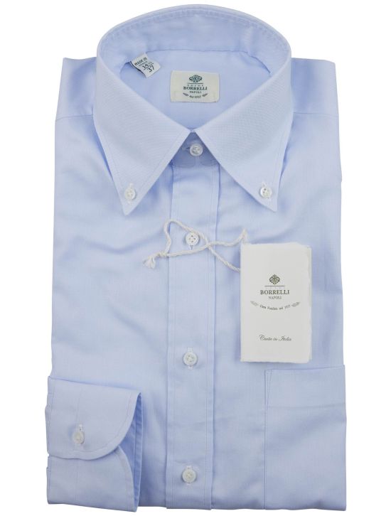 Luigi Borrelli Luigi Borrelli Light Blue Cotton Shirt Light Blue 000