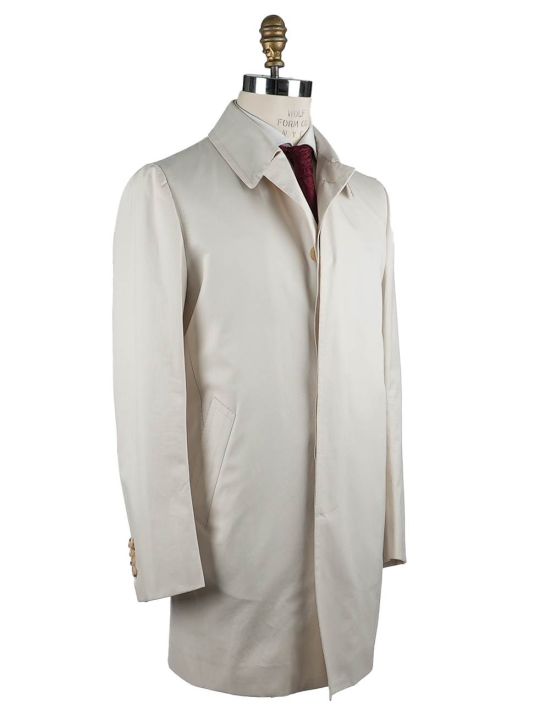 Cesare Attolini Cesare Attolini White Cotton Overcoat White 001