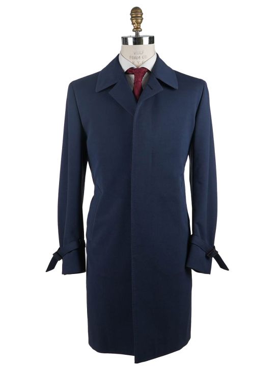 Cesare Attolini Cesare Attolini Blue Wool Cotton Overcoat Blue 000