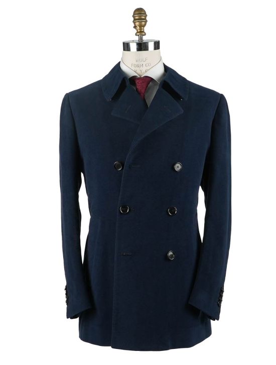 Cesare Attolini Cesare Attolini Blue Cotton Overcoat Blue 000