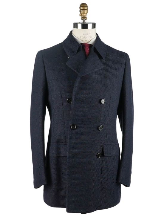 Cesare Attolini Cesare Attolini Blue Wool Cotton Overcoat Blue 000