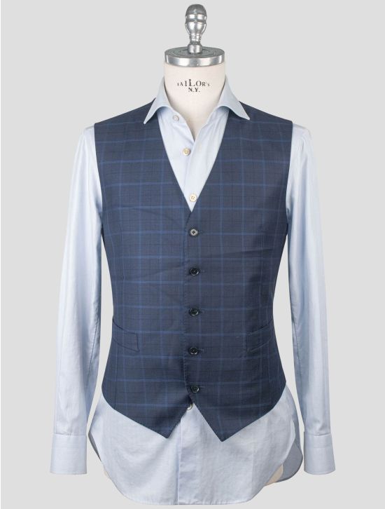 Isaia Isaia Blue Wool Vest Blue 000