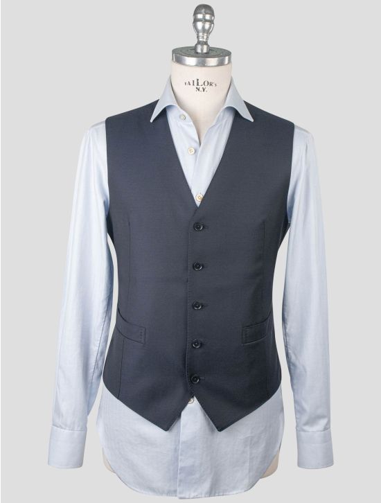 Isaia Isaia Blue Wool Vest Blue 000