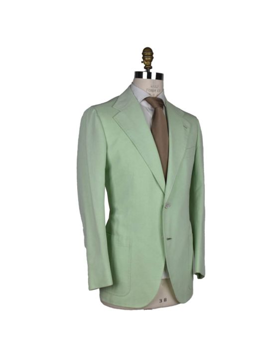 Cesare Attolini Cesare Attolini Cotton Green White Blazer Green/White 001