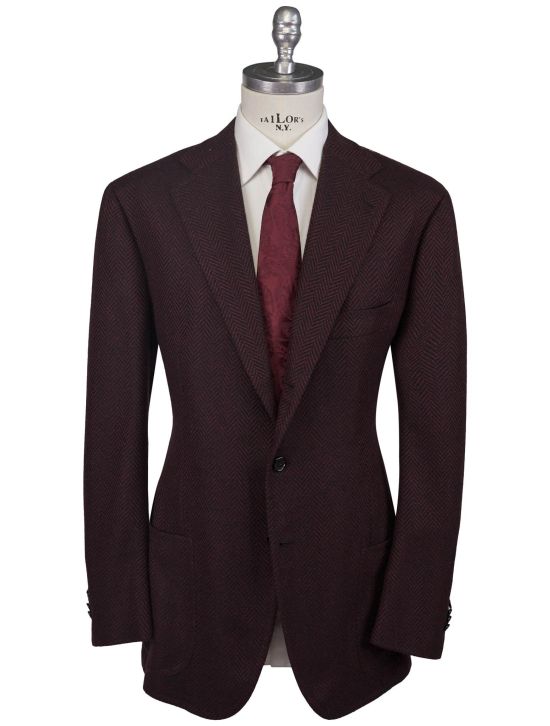 Cesare Attolini Cesare Attolini Black Red Cashmere Blazer Black / Red 000