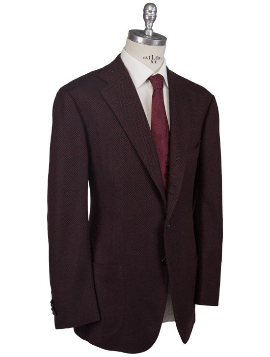 Cesare Attolini Cesare Attolini Black Red Cashmere Blazer Black / Red 001