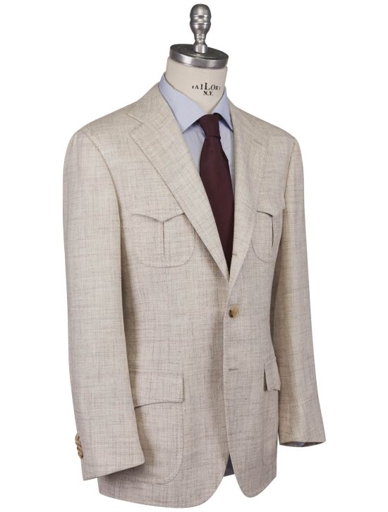 Cesare Attolini Cesare Attolini Beige Wool Silk Linen Blazer Beige 000