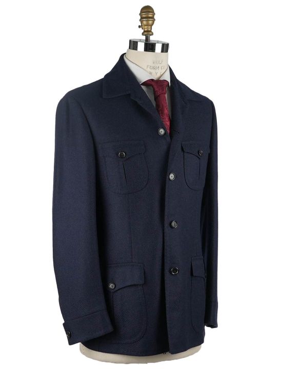 Cesare Attolini Cesare Attolini Blue Camel Overcoat Blue 001