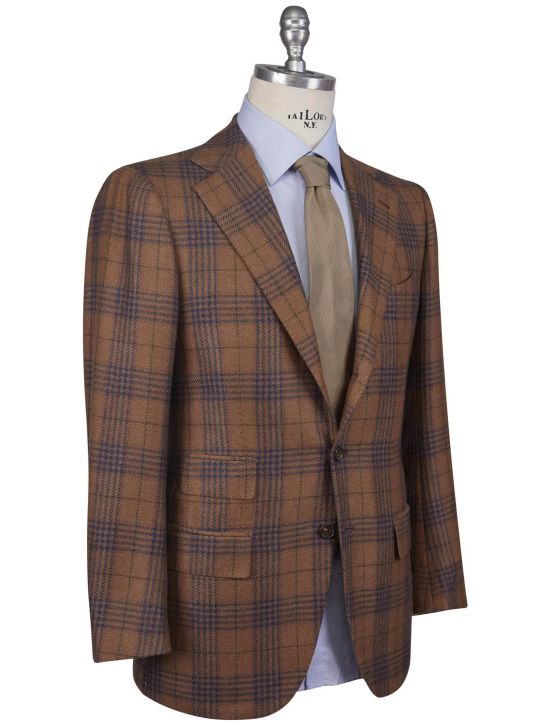 Cesare Attolini Cesare Attolini Brown blu Cashmere Blazer Brown / Blue 001