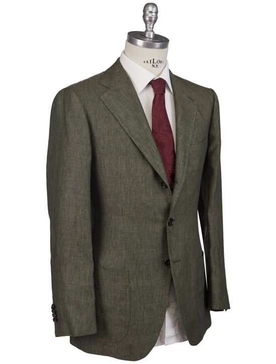 Cesare Attolini Cesare Attolini Green Linen Blazer Green 001