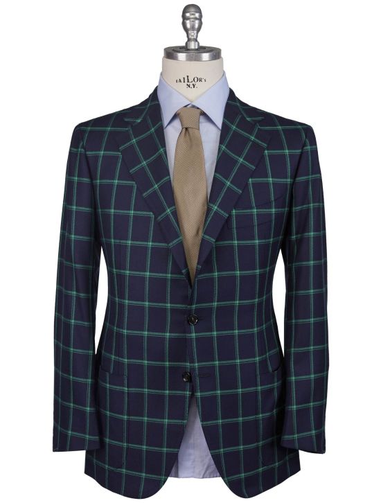 Cesare Attolini Cesare Attolini Blue Green Woo 140's Blazer Green / Blue 000