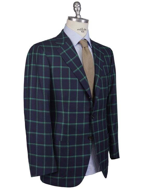 Cesare Attolini Cesare Attolini Blue Green Woo 140's Blazer Green / Blue 001