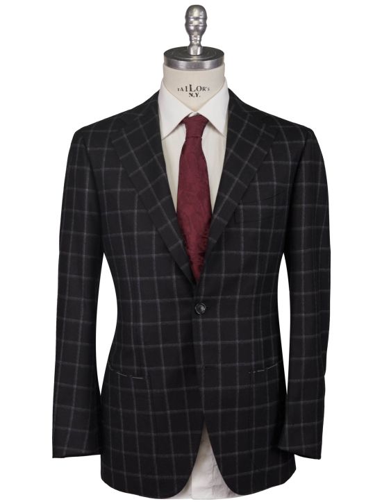 Cesare Attolini Cesare Attolini Black Gray Wool Cashmere Blazer Black / Gray 000